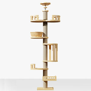 Arbre à chat extra large à double poteau, avec capsule spatiale, hamac, <span class=keywords><strong>habitat</strong></span>, plateforme de saut multi-niveaux et griffoir - Product Image 5