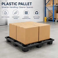HUADING palette en plastique à grille haute densité 4 voies emboîtables légers expédition d'exportation palettes en plastique antidérapantes écologiques