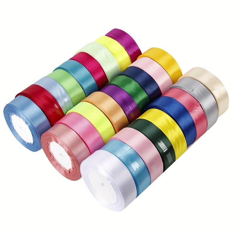 Wholesale 2 Inch 196 Colors Double Face Satin Ribbon 6mm 4cm 5cm Polyester Printed personalized Gift ribbon for flowers