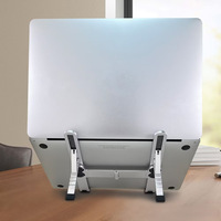 Support pour ordinateur portable pliable et portable pour bureau, 6 niveaux de hauteur, support ergonomique en aluminium pour ordinateurs portables de 9,7 à 16 pouces