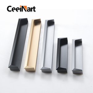 Poignée cachée en alliage d'aluminium de style gentleman Armoire à tiroirs de luxe légère et de haute qualité Cuisine Chambre à coucher - Product Image 1