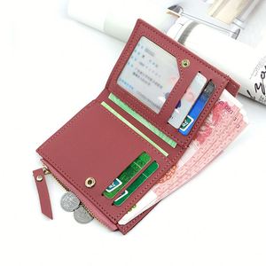 Stylish Women's Short Leather <b>Wallet</b> with Tassel, Color Block Zip Coin Purse and Multi-Card Holder - Product Image 4