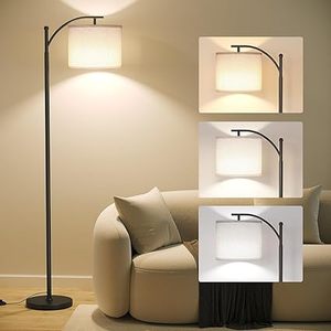 Lampe de sol noire à base ronde, lampe de sol contemporaine à brancher, lampe de sol décorative, lampe de sol pour hôtel, lampe de sol pour chambre à coucher - Product Image 1