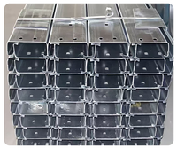 Poutre de charpente en acier en C de 100 mm, robuste, certifiée ASTM, pour entrepôts, ateliers et bâtiments, service de découpe OEM pour poutrelles