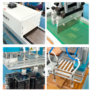 Tùy chỉnh bốn trạm tự động quay Màn hình máy in cánh tay cơ khí phi tiêu chuẩn cho bề mặt pin lụa mới - Product Image 2