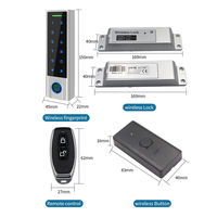 Kit de serrure de porte intelligente extérieure, lecteur d'empreintes digitales sans fil DIY, système de contrôle d'accès étanche