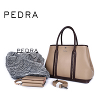 Tas Tangan Wanita Grosir Merek PEDRA, Desain Kulit PU Baru, Tas Tote Anyaman Fashion Wanita, Tas Selempang dengan Dompet