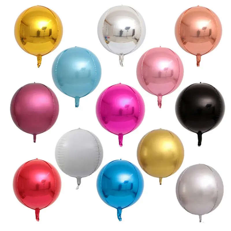Ballons en aluminium 4D de 22 pouces pour décoration de fête d'anniversaire, fournitures de ballons d'étoile à hélium de mariage
