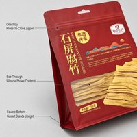 Bolsa de Fondo Cuadrado con Cierre Unidireccional y Ventana Transparente, Impresión Personalizada, Grado Alimenticio, para Snacks, Venta al Por Mayor, OEM