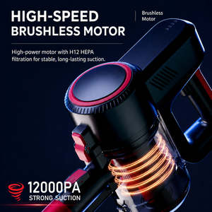 OEM ODM Cordless Handheld <b>Vacuum</b> Cleaner BLDC Motor 12kPa Powerful Suction Rechargeable Stick <b>Vacuum</b> for Home & Car - Product Image 3
