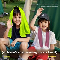 Serviette de sport pour enfants en soie glacée, style marathon, avec boucle – Rafraîchissante, légère, respirante et absorbante
