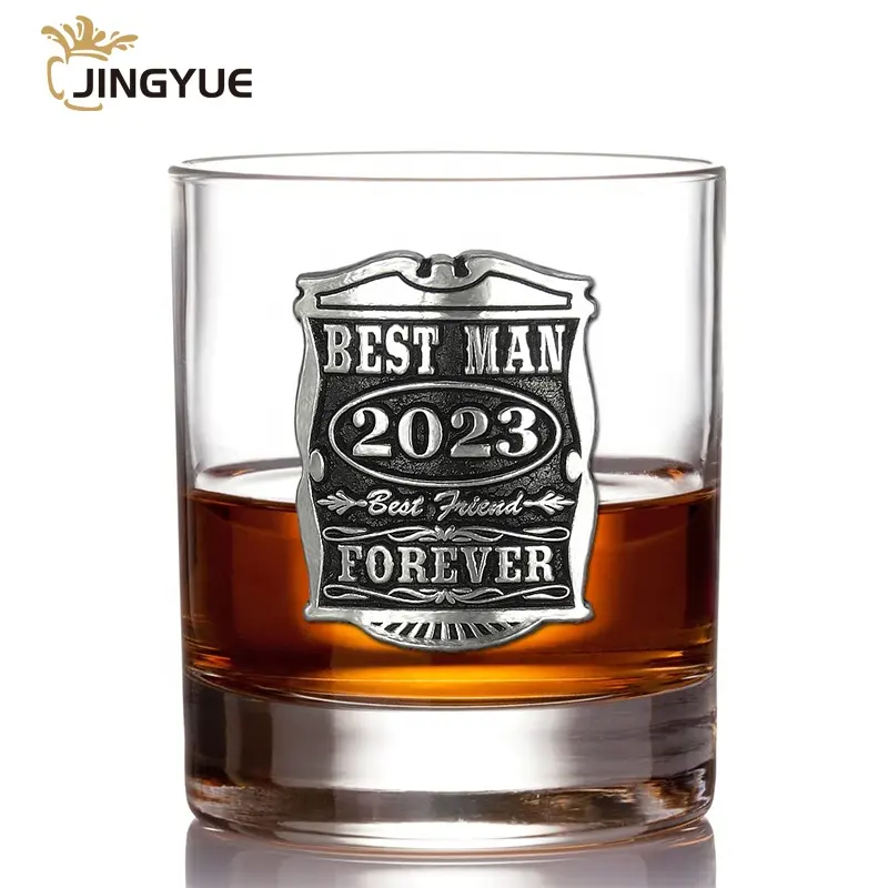 Amazon Hot Bán 11Oz Thời Trang Cũ Sang Trọng Rõ Ràng Glass Whiskey Rock Glass Quà Tặng Thiết Lập Cho Whisky Vodka Brandy