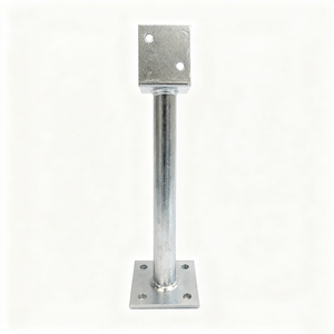 Support de poteau de clôture galvanisé à chaud en forme de L pour béton, connecteur de bois, ancrage de poteau - Product Image 2