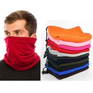 Winter Fleece <b>Neck</b> <b>Warmer</b> Multi Functional Drawstring Face Mask For Outdoor Sports Cycling Autumn Winter Use - Product Image 1