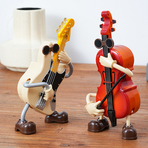 Guitare musicale en plastique en gros, figurine de guitare oscillante, ornement, cadeau saisonnier, jouet - Product Image 4