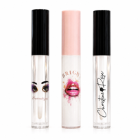 Étiquette personnalisée pour tube de maquillage en PET blanc de qualité supérieure, autocollant graphique pour gloss à lèvres, pour produits cosmétiques de beauté