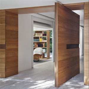 CBMMart Latte moderne de luxe en cèdre Chevron <span class=keywords><strong>Sapin</strong></span> Teck Porte d'entrée pivotante en bois massif - Product Image 6