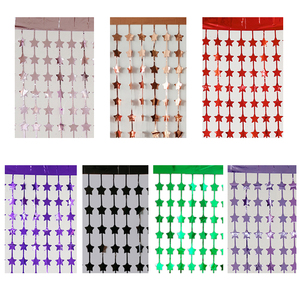 Cortina de flecos de aluminio con forma de estrella de cinco estrellas, cortina de alta calidad, decoración para baby shower, Diwali, cortinas <span class=keywords><strong>tornasol</strong></span> - Product Image 6