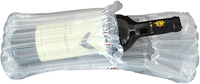 Sac de protection à bulles gonflable en PE PA pour bouteille de vin, emballage à coussin d'air