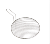 Grille de barbecue ronde en acier inoxydable de qualité alimentaire, diamètre personnalisé, idéale pour le camping et les pique-niques en extérieur