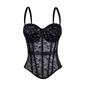 <span class=keywords><strong>Corset</strong></span> en dentelle européen et américain pour femme, top sculptant et modelant, style élégant et sexy, doux et confortable, idéal pour les soirées et les clubs. - Product Image 3