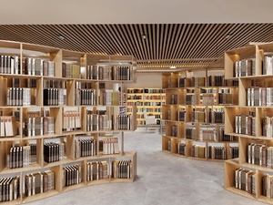 Estanterías de Madera Resistentes para Exhibición de Libros en Librerías, Bibliotecas, Salas de Lectura, Almacenamiento y Exhibición en Interiores Comerciales - Product Image 2