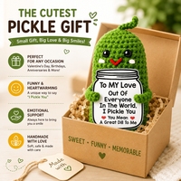 Patrones de Crochet Personalizados, Pepino Tejido a Crochet, Edredón de Pepino para Aniversario, Día de San Valentín