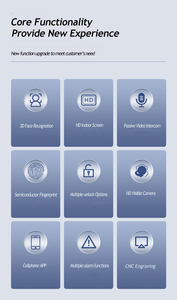 S666 appel vidéo serrure de porte intelligente avec carte <span class=keywords><strong>code</strong></span> clé Tuya WiFi APP reconnaissance des empreintes digitales du visage pour appartement maison porte en bois - Product Image 5