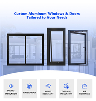 Ventana Abatible y Giratoria de Aluminio AMJ NFRC Csa, Eficiente Energéticamente, con Vidrio Low-E, Ventanas Corredizas de Aluminio para Arquitectura Moderna