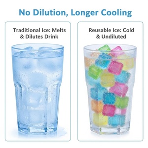 Cubitos de Hielo Reutilizables de Plástico al por Mayor - Sin BPA, Congelación Rápida, Enfriadores de Bebidas que No Diluyen, para Cócteles, Fiestas, Grado Alimenticio - Product Image 4