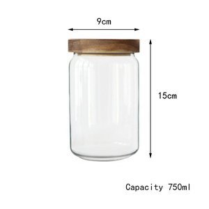 Acacia Wood Airtight Coffee Tea Spice Glass <strong>Jar</strong> Containers Sealed Glass Food <strong>Storage</strong> <strong>Jars</strong> <strong>Kitchen</strong> Organizer <strong>Storage</strong> Bottles - Product Image 3