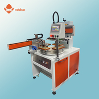 Meichao Nueva Impresora Rotativa Semiautomática de 4 Estaciones Fácil de Operar, Programable y Ajustable, con Sistema de Curado UV