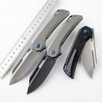 Couteau Bowie de haute qualité, personnalisé, OEM, lame M390, manche en titane - Couteau de poche tactique EDC pour le camping en plein air et la survie