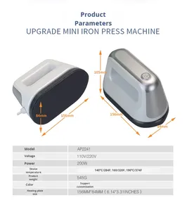 Máquina Pequeña Rectangular Versátil de Prensa de Transferencia de Calor <span class=keywords><strong>para</strong></span> <span class=keywords><strong>Planchar</strong></span> HTV en Camisetas, Zapatos, Gorras, Paredes y <span class=keywords><strong>Etiquetas</strong></span> de Ropa - Product Image 4