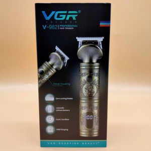 <span class=keywords><strong>Tondeuse</strong></span> à barbe professionnelle sans fil Vgr V-962, nouvelle conception, en métal, pour hommes - Product Image 2