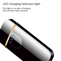 Vente en gros de couleur sans gaz sans huile briquet électrique USB briquet de charge USB pour Camping écran tactile briquets électroniques