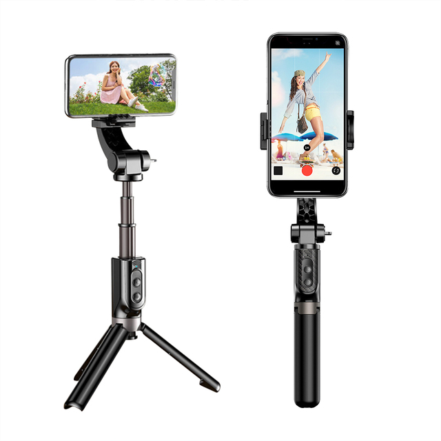 PYJ Professional Stabilizer 4-axis Photography Single-handed Smartphone Recording Video Digital SLR Camera Selfie Stick