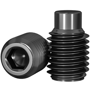 Tornillo de Fijación con Extremo Convexo Tianzhuo Hardware M3 M16, Grado 12.9, Cabeza Hexagonal, Métrico DIN915, Oxidado y Ennegrecido - Product Image 1