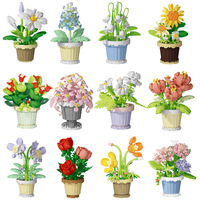 NOUVEAU Nano Blocks Rose Tournesol Plante Fleur Mini Briques Cartoon Building Blocks Sets Toys Kids Toys CLC7219-7230