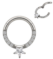 Siap Kirim Cincin Titanium G23 Model Hinged Segment Hoop untuk Tindik Tubuh, Anting Poles Tinggi, Cincin Hidung, Perhiasan Grosir