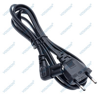 Prise européenne à 2 broches vers IEC320 C7 Figure 8 Angle Adaptateur Câble d'extension d'alimentation Cordon pour Samsung Philips Sony LED TV