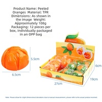Jouet Squishy TPR en forme de segments de bulles d'orange, grand format, réaliste, anti-stress, cadeau amusant pour filles