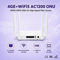 OMCI/Web/TRO69 AC1200 Çift Bantlı XPON GPON/EPON ONU 4GE WiFi-5 ONT, 3. taraf OLT ile uyumlu