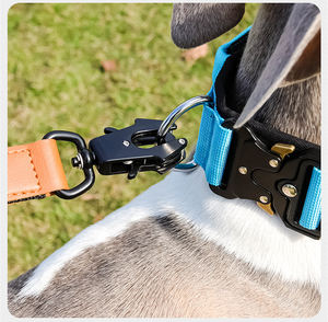 Correa Elástica de Nailon para Perro, Correa Táctica Acolchada con Clip de Bloqueo Automático, Doble Asa, Reflectante, para Entrenamiento y Paseo - Product Image 6