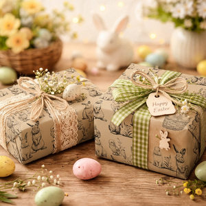 Customized design of kraft paper for daily <b>small</b> rabbit <b>gift</b> <b>box</b> packaging paper - Product Image 4