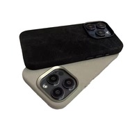 Casing Ponsel Magnetik Tekstur Flanel untuk 17 dengan Desain Polos, Anti Jatuh, dan Grosir