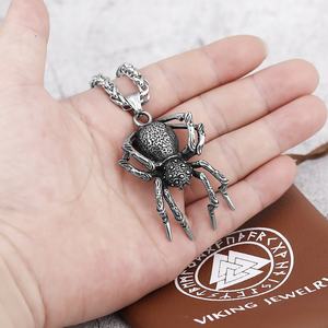 Men's and Women's Gothic Devil Spider Pendant Necklace Casual Street Party Stainless Steel Jewelry for Halloween - Product Image 3