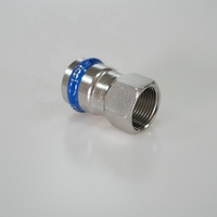 Hupoo 304 Acero inoxidable Ajuste a presión Acoplamiento de instalación de tuberías Perfil en V Indicador de presión azul Sellado EPDM/NBR/FKM