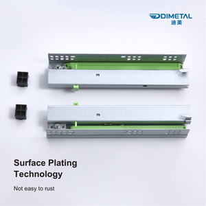 Dimetal 20 ''500mm ngăn kéo hướng dẫn mềm đóng cửa <span class=keywords><strong>undermount</strong></span> mở rộng đầy đủ có thể thu vào đường sắt ngăn kéo trượt - Product Image 6