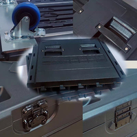 Boîte de rangement en plastique PE à prix d'usine, boîte à outils multifonctionnelle, étui pour écran LED, valise de transport verrouillable